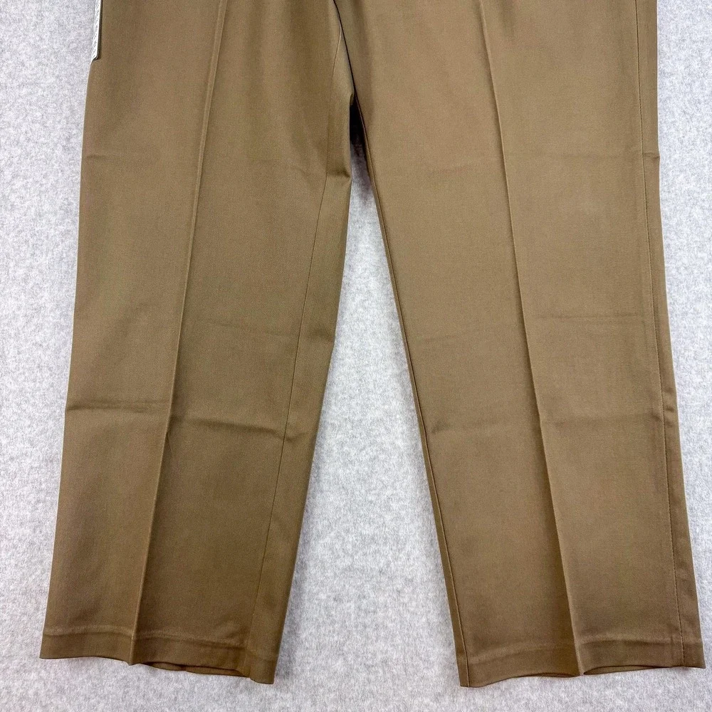 Haggar Pants Mens 44x30 Beige Premium No Iron Khaki Classic Fit Stretch NEW $70
